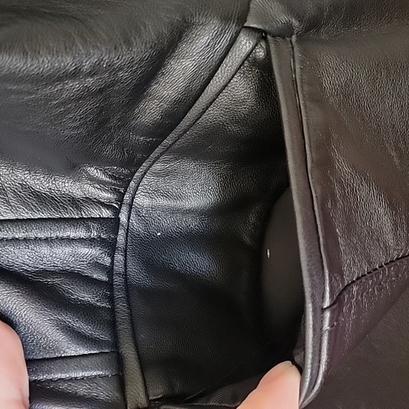 Alfani Bikercore Matrix Whimsigoth Black Buttery Leather Jacket XL - Picture 6 of 12